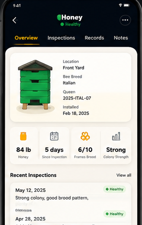 ApiaryKeeper app — Hive Details