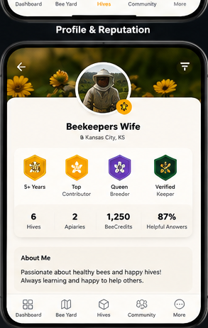 ApiaryKeeper app — Profile & Reputation