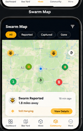 ApiaryKeeper app — Swarm Map
